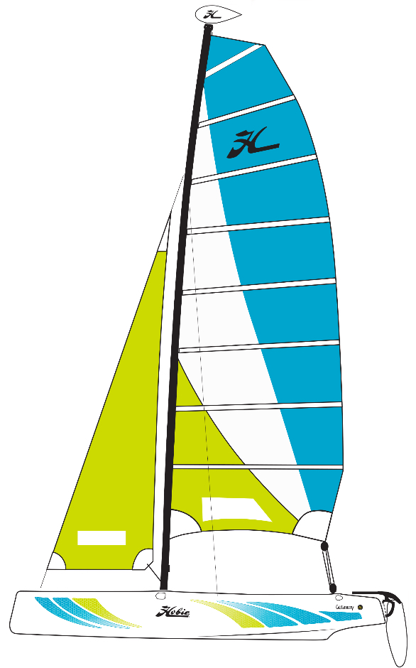 12 foot hobie cat sailboat